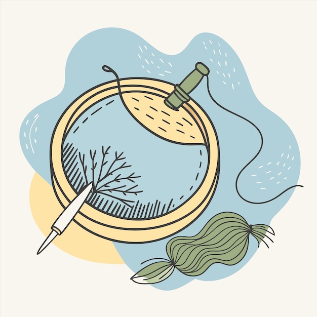 detail vyšívania rukou